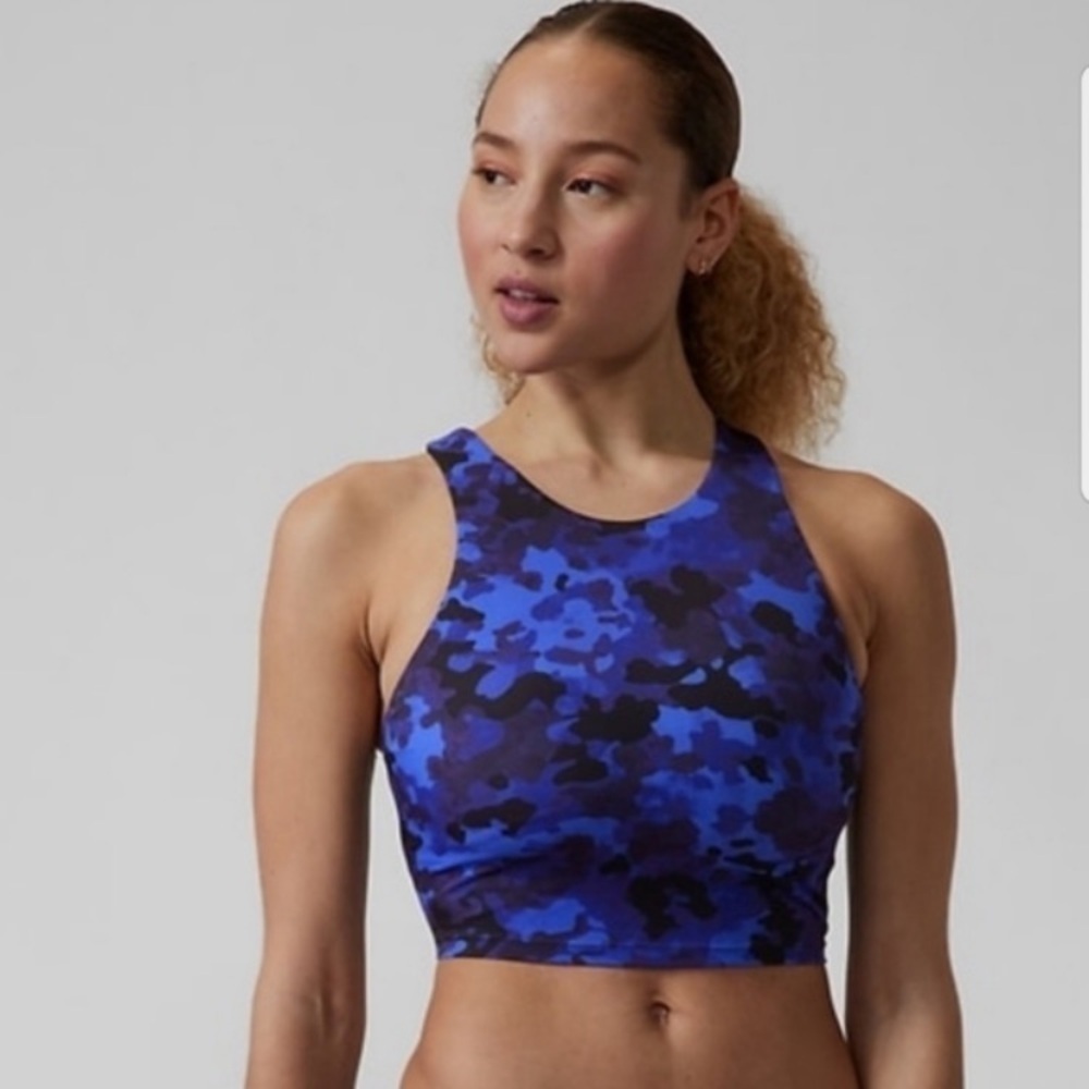 Athleta conscious crop top bikini camo